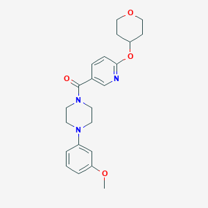 molecular formula C22H27N3O4 B2637811 1-(3-methoxyphenyl)-4-[6-(oxan-4-yloxy)pyridine-3-carbonyl]piperazine CAS No. 1904237-55-3