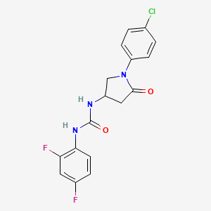 1-(1-(4-Chlorophenyl)-5-oxopyrrolidin-3-yl)-3-(2,4-difluorophenyl)urea