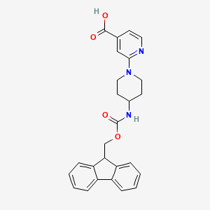 molecular formula C26H25N3O4 B2637815 2-[4-({[(9H-fluoren-9-yl)methoxy]carbonyl}amino)piperidin-1-yl]pyridine-4-carboxylic acid CAS No. 2091154-26-4