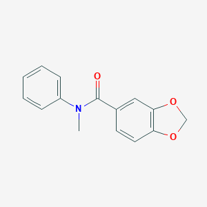 molecular formula C15H13NO3 B263782 N-methyl-N-phenyl-1,3-benzodioxole-5-carboxamide 