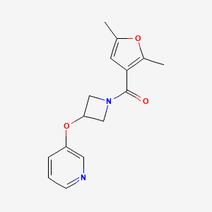 molecular formula C15H16N2O3 B2637820 (2,5-Dimethylfuran-3-yl)(3-(pyridin-3-yloxy)azetidin-1-yl)methanone CAS No. 1903891-09-7