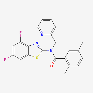 N-(4,6-difluoro-1,3-benzothiazol-2-yl)-2,5-dimethyl-N-[(pyridin-2-yl)methyl]benzamide