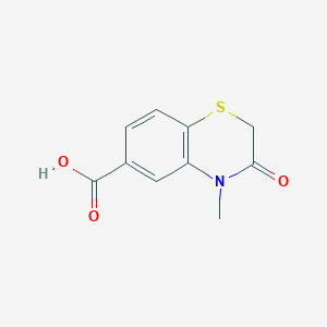 molecular formula C10H9NO3S B2637834 4-Methyl-3-oxo-3,4-dihydro-2H-1,4-benzothiazine-6-carboxylic acid CAS No. 272437-91-9