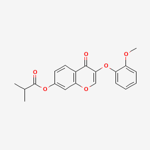 molecular formula C20H18O6 B2637836 3-(2-methoxyphenoxy)-4-oxo-4H-chromen-7-yl isobutyrate CAS No. 637750-39-1