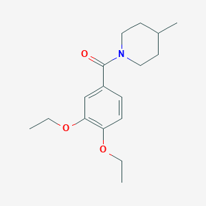 molecular formula C17H25NO3 B263784 1-(3,4-Diethoxybenzoyl)-4-methylpiperidine 