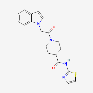 1-(2-(1H-indol-1-yl)acetyl)-N-(thiazol-2-yl)piperidine-4-carboxamide