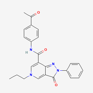 N-(4-acetylphenyl)-3-oxo-2-phenyl-5-propyl-3,5-dihydro-2H-pyrazolo[4,3-c]pyridine-7-carboxamide