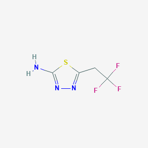 molecular formula C4H4F3N3S B2637854 5-(2,2,2-三氟乙基)-1,3,4-噻二唑-2-胺 CAS No. 1154677-77-6