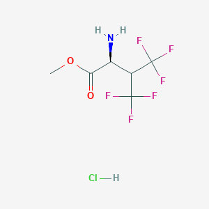 Methyl (2S)-2-amino-4,4,4-trifluoro-3-(trifluoromethyl)butanoate;hydrochloride