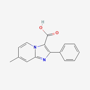 molecular formula C15H12N2O2 B2637856 7-Methyl-2-phenylimidazo[1,2-a]pyridine-3-carboxylic acid CAS No. 220465-49-6
