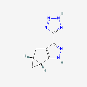 molecular formula C8H8N6 B2637857 (1aR,5aR)-4-(2H-Tetrazol-5-yl)-1a,3,5,5a-tetrahydro-1H-2,3-diaza-cyclopropa[a]pentalene CAS No. 2230798-33-9