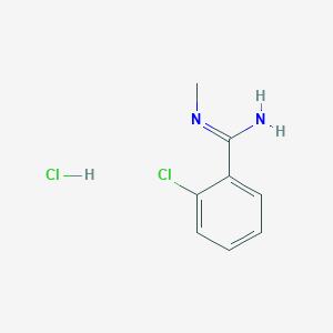 molecular formula C8H10Cl2N2 B2637860 2-chloro-N-methylbenzene-1-carboximidamide hydrochloride CAS No. 1803598-95-9