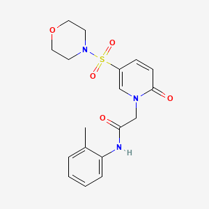 N-(2-methylphenyl)-2-[5-(morpholine-4-sulfonyl)-2-oxo-1,2-dihydropyridin-1-yl]acetamide