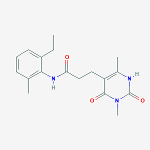 molecular formula C18H23N3O3 B2637863 3-(3,6-dimethyl-2,4-dioxo-1,2,3,4-tetrahydropyrimidin-5-yl)-N-(2-ethyl-6-methylphenyl)propanamide CAS No. 1172075-18-1