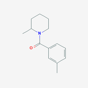 molecular formula C14H19NO B263787 2-Methyl-1-(3-methylbenzoyl)piperidine 
