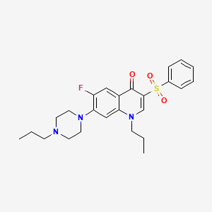 6-fluoro-3-(phenylsulfonyl)-1-propyl-7-(4-propylpiperazin-1-yl)quinolin-4(1H)-one