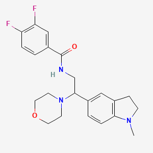 3,4-difluoro-N-(2-(1-methylindolin-5-yl)-2-morpholinoethyl)benzamide