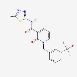 N-(5-methyl-1,3,4-thiadiazol-2-yl)-2-oxo-1-(3-(trifluoromethyl)benzyl)-1,2-dihydropyridine-3-carboxamide
