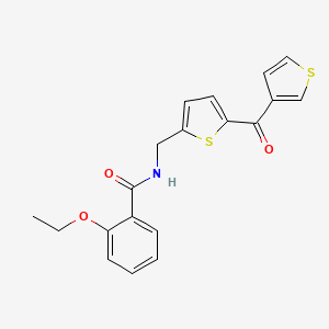 molecular formula C19H17NO3S2 B2637882 2-ethoxy-N-((5-(thiophene-3-carbonyl)thiophen-2-yl)methyl)benzamide CAS No. 1797547-48-8