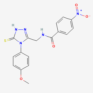 N-[[4-(4-methoxyphenyl)-5-sulfanylidene-1H-1,2,4-triazol-3-yl]methyl]-4-nitrobenzamide