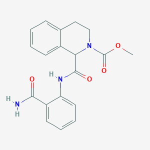 molecular formula C19H19N3O4 B2637891 1-((2-氨基甲酰基苯基)氨基甲酰基)-3,4-二氢异喹啉-2(1H)-甲酸甲酯 CAS No. 1396626-56-4