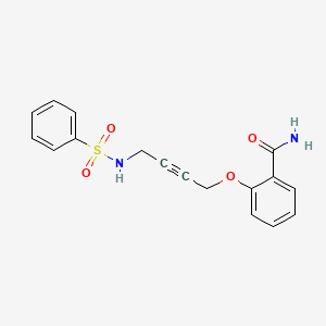 2-((4-(Phenylsulfonamido)but-2-yn-1-yl)oxy)benzamide