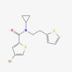 4-bromo-N-cyclopropyl-N-(2-(thiophen-2-yl)ethyl)thiophene-2-carboxamide