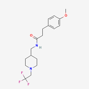 3-(4-Methoxyphenyl)-N-[[1-(2,2,2-trifluoroethyl)piperidin-4-yl]methyl]propanamide