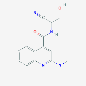molecular formula C15H16N4O2 B2637896 N-(1-cyano-2-hydroxyethyl)-2-(dimethylamino)quinoline-4-carboxamide CAS No. 2094283-99-3
