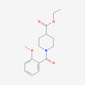 molecular formula C16H21NO4 B263791 Ethyl 1-(2-methoxybenzoyl)-4-piperidinecarboxylate 