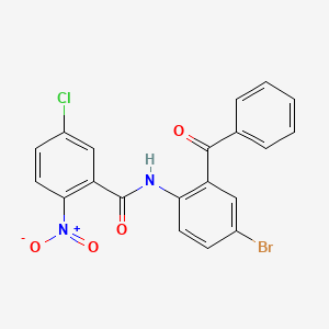 molecular formula C20H12BrClN2O4 B2637912 N-(2-benzoyl-4-bromophenyl)-5-chloro-2-nitrobenzamide CAS No. 330201-33-7