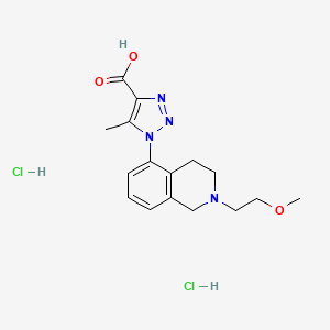 1-[2-(2-methoxyethyl)-1,2,3,4-tetrahydroisoquinolin-5-yl]-5-methyl-1H-1,2,3-triazole-4-carboxylic acid dihydrochloride
