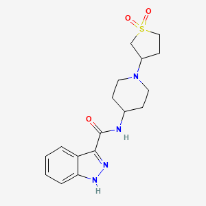 molecular formula C17H22N4O3S B2637923 N-(1-(1,1-二氧化四氢噻吩-3-基)哌啶-4-基)-1H-吲唑-3-甲酰胺 CAS No. 2034459-62-4