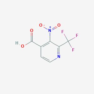 molecular formula C7H3F3N2O4 B2637928 3-Nitro-2-(trifluoromethyl)isonicotinic acid CAS No. 1804461-45-7