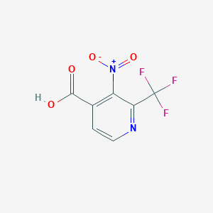 molecular formula C7H3F3N2O4 B2637928 3-硝基-2-(三氟甲基)异烟酸 CAS No. 1804461-45-7