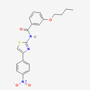 3-butoxy-N-[4-(4-nitrophenyl)-1,3-thiazol-2-yl]benzamide