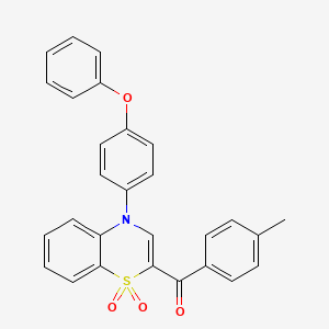 [1,1-dioxido-4-(4-phenoxyphenyl)-4H-1,4-benzothiazin-2-yl](4-methylphenyl)methanone