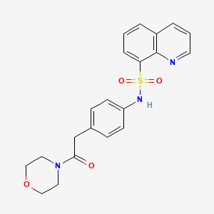 N-(4-(2-morpholino-2-oxoethyl)phenyl)quinoline-8-sulfonamide