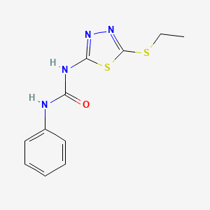 molecular formula C11H12N4OS2 B2637957 1-(5-Ethylsulfanyl-1,3,4-thiadiazol-2-yl)-3-phenylurea CAS No. 69378-09-2