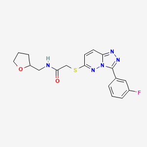 2-{[3-(3-fluorophenyl)[1,2,4]triazolo[4,3-b]pyridazin-6-yl]thio}-N-(tetrahydrofuran-2-ylmethyl)acetamide