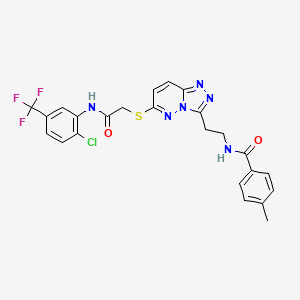 N-(2-(6-((2-((2-chloro-5-(trifluoromethyl)phenyl)amino)-2-oxoethyl)thio)-[1,2,4]triazolo[4,3-b]pyridazin-3-yl)ethyl)-4-methylbenzamide
