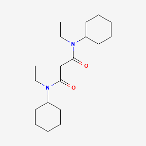 molecular formula C19H34N2O2 B2637967 N,N'-dicyclohexyl-N,N'-diethylpropanediamide CAS No. 112724-92-2