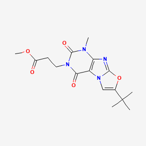 methyl 3-(7-(tert-butyl)-1-methyl-2,4-dioxo-1,4-dihydrooxazolo[2,3-f]purin-3(2H)-yl)propanoate