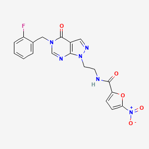 N-(2-(5-(2-fluorobenzyl)-4-oxo-4,5-dihydro-1H-pyrazolo[3,4-d]pyrimidin-1-yl)ethyl)-5-nitrofuran-2-carboxamide