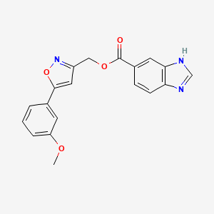 (5-(3-methoxyphenyl)isoxazol-3-yl)methyl 1H-benzo[d]imidazole-5-carboxylate