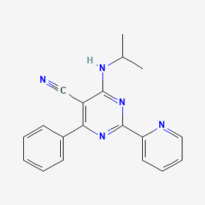 4-(Isopropylamino)-6-phenyl-2-(2-pyridinyl)-5-pyrimidinecarbonitrile