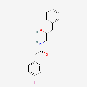molecular formula C17H18FNO2 B2637993 2-(4-氟苯基)-N-(2-羟基-3-苯基丙基)乙酰胺 CAS No. 1351645-33-4