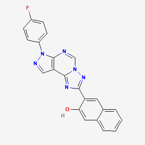 3-(7-(4-fluorophenyl)-7H-pyrazolo[4,3-e][1,2,4]triazolo[1,5-c]pyrimidin-2-yl)naphthalen-2-ol