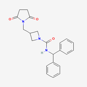 3-[(2,5-dioxopyrrolidin-1-yl)methyl]-N-(diphenylmethyl)azetidine-1-carboxamide