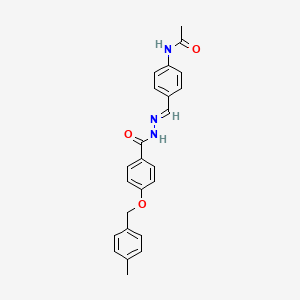 N-{4-[((E)-2-{4-[(4-methylbenzyl)oxy]benzoyl}hydrazono)methyl]phenyl}acetamide